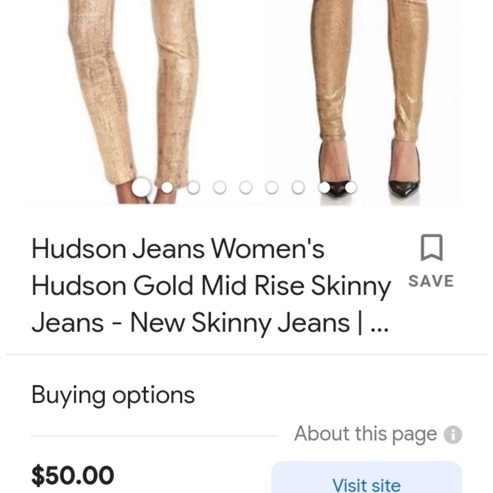 Hudson Gold Snake Print Jeans